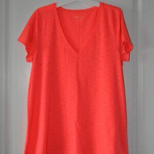 Lily Pulitzer Etta V-Neck Shirt Short Sleeve Women's size Large